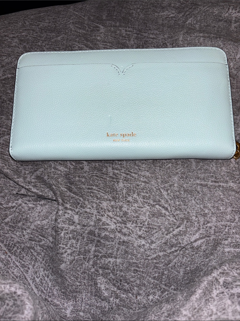 kate spade New York Mint Zip-Around Leather Wallet